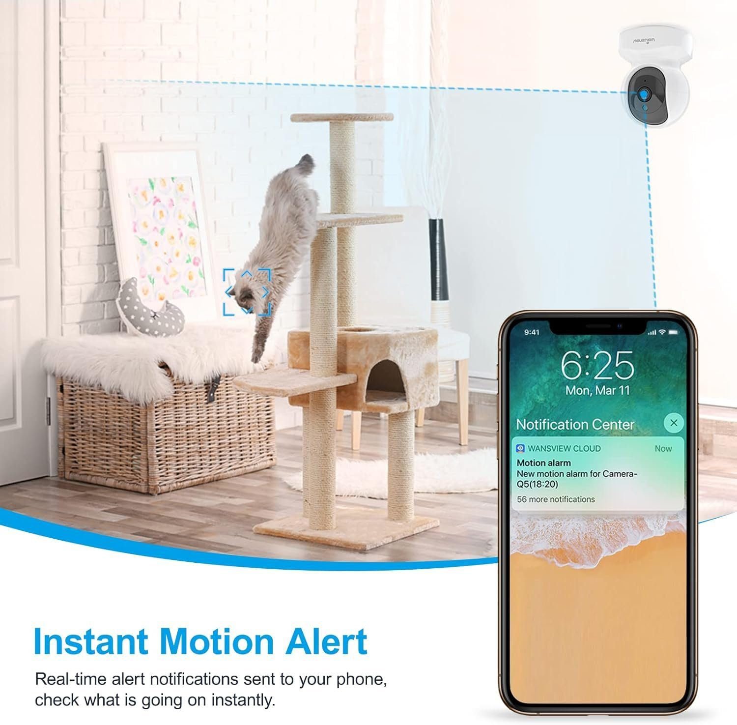 Wansview Security Camera, IP Camera 2K, WiFi Home Indoor Camera for Baby/Pet/Nanny, 2 Way Audio Night Vision, Works with Alexa, with TF Card Slot and Cloud Wansview Security Camera, IP Camera 2K, WiFi Home Indoor Camera for Baby/Pet/Nanny, 2 Way Audio Night Vision, Works with Alexa, with TF Card Slot and Cloud