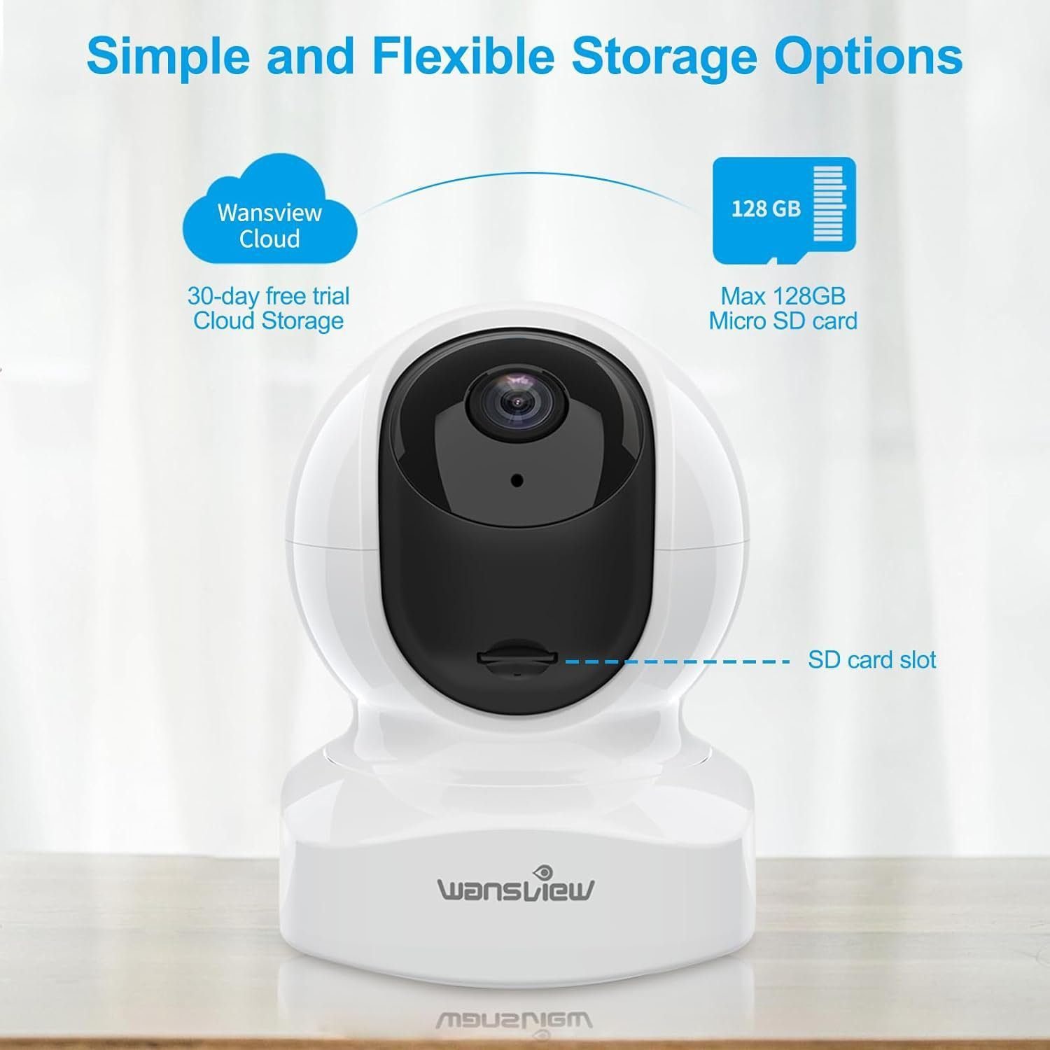 Wansview Security Camera, IP Camera 2K, WiFi Home Indoor Camera for Baby/Pet/Nanny, 2 Way Audio Night Vision, Works with Alexa, with TF Card Slot and Cloud Wansview Security Camera, IP Camera 2K, WiFi Home Indoor Camera for Baby/Pet/Nanny, 2 Way Audio Night Vision, Works with Alexa, with TF Card Slot and Cloud