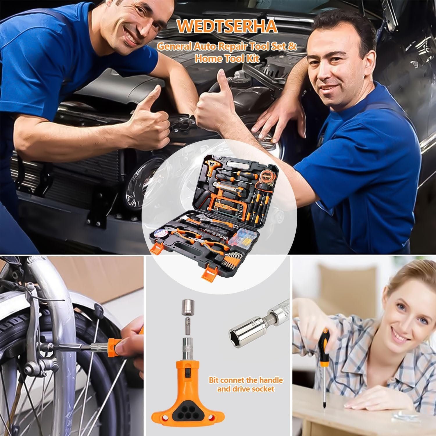 WEDTSERHA® 95 Pcs Tool Set, Home Repair Tool Kit,General Household/Car Toolkit With Portable Toolbox,Perfect for Homeowner DIY Projects,Small Tool Kit for Office College Repairs, Ideal Tools Gifts WEDTSERHA® 95 Pcs Tool Set, Home Repair Tool Kit,General Household/Car Toolkit With Portable Toolbox,Perfect for Homeowner DIY Projects,Small Tool Kit for Office College Repairs, Ideal Tools Gifts