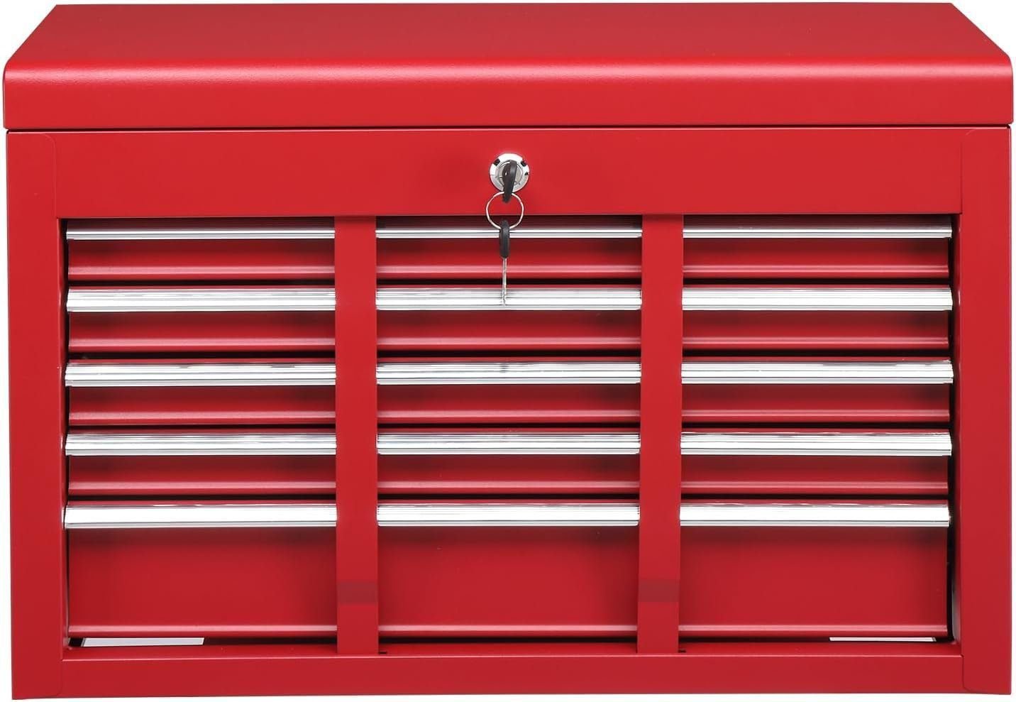 Winado 24 Portable Tool Box, 5 Drawers Top Storage Tray Tool Box with Drawers, Lockable Metal Tool Chest Cabinet for Garage, Warehouse, Repair Shop Home, Red Winado 24 Portable Tool Box, 5 Drawers Top Storage Tray Tool Box with Drawers, Lockable Metal Tool Chest Cabinet for Garage, Warehouse, Repair Shop Home, Red