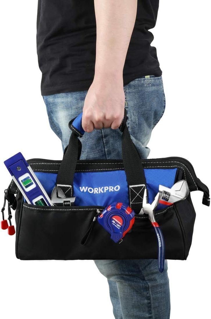 WORKPRO 125-Piece Household Tool Kit – 3.6V Rechargeable Screwdriver Home Repair Basic Tool Set With 13-Inch Easy Carrying Tools Bag, 125 PCS (W009068A) WORKPRO 125-Piece Household Tool Kit – 3.6V Rechargeable Screwdriver Home Repair Basic Tool Set With 13-Inch Easy Carrying Tools Bag, 125 PCS (W009068A)