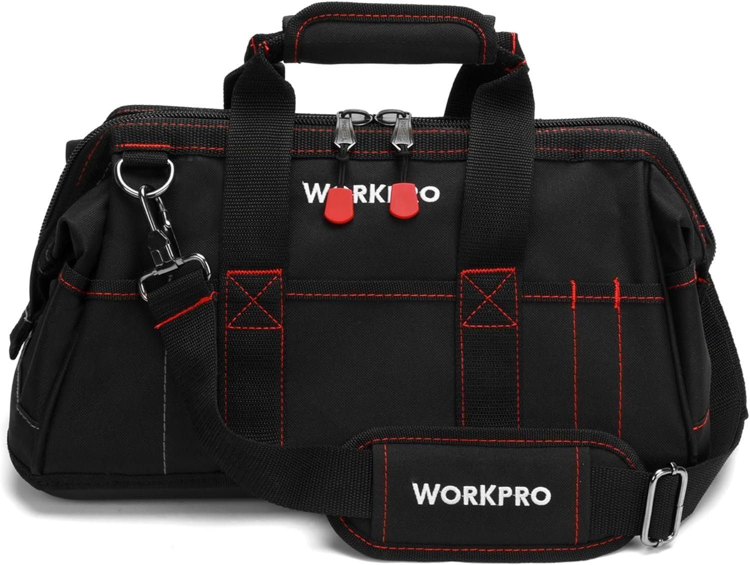 WORKPRO 16-inch Close Top Wide Mouth Tool Storage Bag with Water Proof Rubber Base, W081022A, 16 WORKPRO 16-inch Close Top Wide Mouth Tool Storage Bag with Water Proof Rubber Base, W081022A, 16