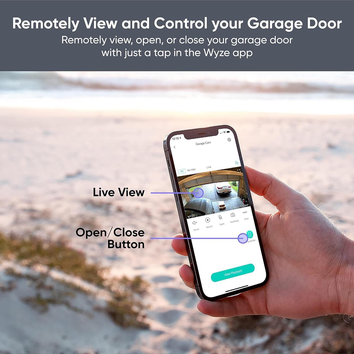 Wyze Smart Garage Door Opener w/built-in HD Video, Remotely Control Garage Door, 1080p HD Video w/Color Night Vision, Two-Way Audio Wyze Smart Garage Door Opener w/built-in HD Video, Remotely Control Garage Door, 1080p HD Video w/Color Night Vision, Two-Way Audio