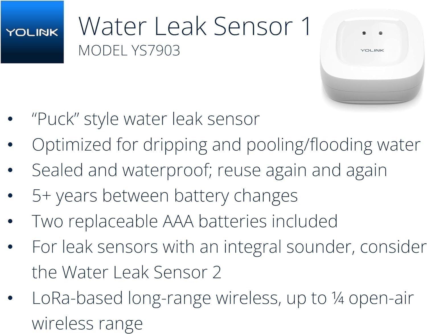YoLink Smart Home Starter Kit: Hub 2-Pack Water Leak Sensor 1, LoRa Up to 1/4 Mile Open-Air Range, SMS/Text, Email Push Notifications, w/Alexa, IFTTT, Home Assistant YoLink Smart Home Starter Kit: Hub 2-Pack Water Leak Sensor 1, LoRa Up to 1/4 Mile Open-Air Range, SMS/Text, Email Push Notifications, w/Alexa, IFTTT, Home Assistant