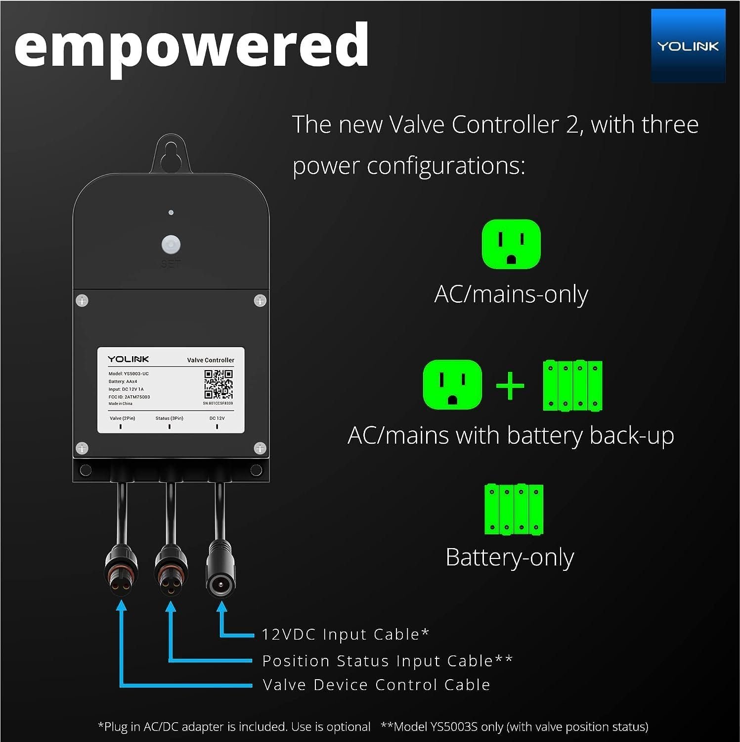 YoLink Smart Water Valve Controller, with Valve Operator, Easy No-Plumber DIY Installation, Remote Control, Compatible with Alexa/Google Assistant, IFTTT - YoLink Hub Required YoLink Smart Water Valve Controller, with Valve Operator, Easy No-Plumber DIY Installation, Remote Control, Compatible with Alexa/Google Assistant, IFTTT - YoLink Hub Required