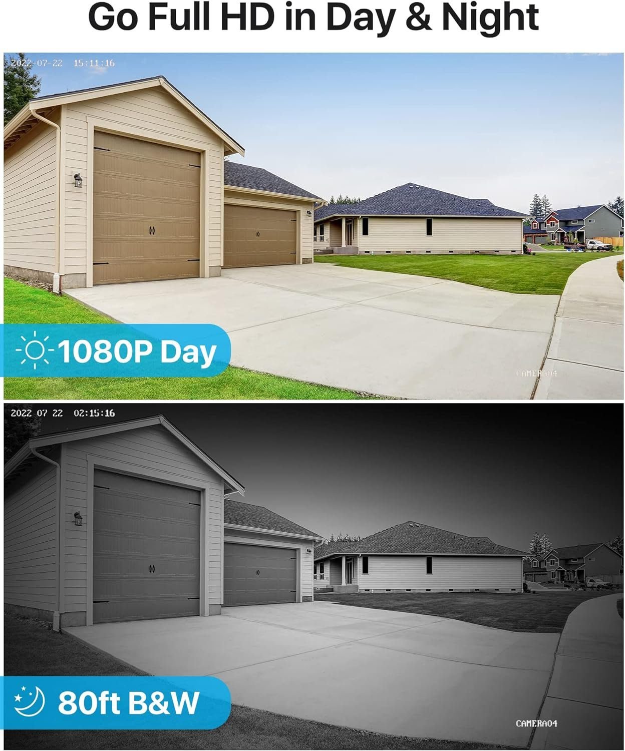 ZOSI 2.0MP HD 1080p 1920TVL Security Camera Outdoor Indoor (Hybrid 4-in-1 HD-CVI/TVI/AHD/960H Analog CVBS),36PCS LEDs,120ft IR Night Vision,105° View Angle Weatherproof Surveillance CCTV Bullet