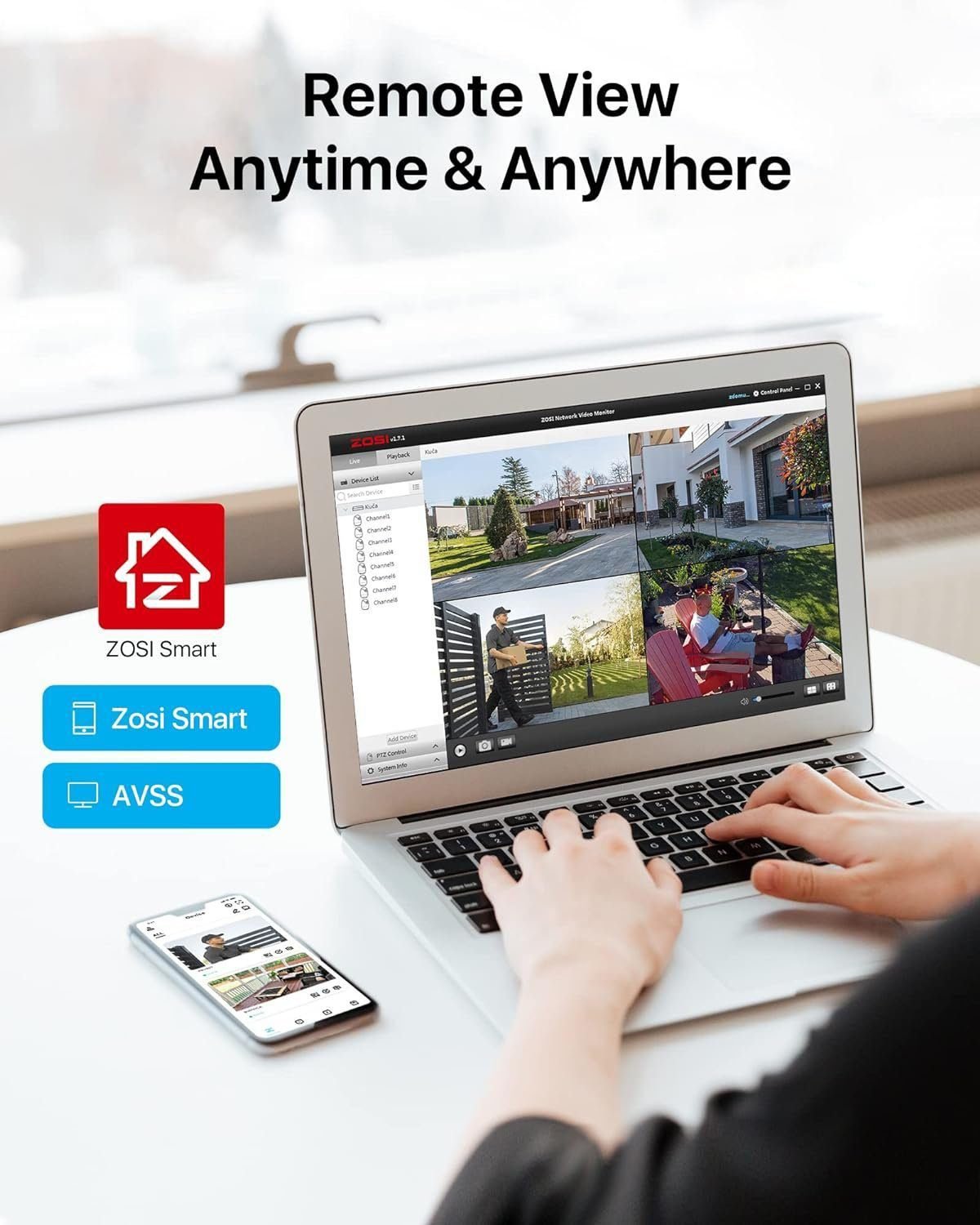 ZOSI H.265+ 5MP 3K Lite CCTV DVR 8 Channel Full 1080p, AI Human Vehicle Detection, Remote Access, Hybrid Capability 4-in-1(Analog/AHD/TVI/CVI) Surveillance DVR for Security Camera (No Hard Drive) ZOSI H.265+ 5MP 3K Lite CCTV DVR 8 Channel Full 1080p, AI Human Vehicle Detection, Remote Access, Hybrid Capability 4-in-1(Analog/AHD/TVI/CVI) Surveillance DVR for Security Camera (No Hard Drive)